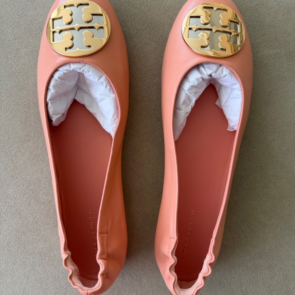 NIB! Tory Burch Claire Ballet Goat Leather Flats; Size 9.5